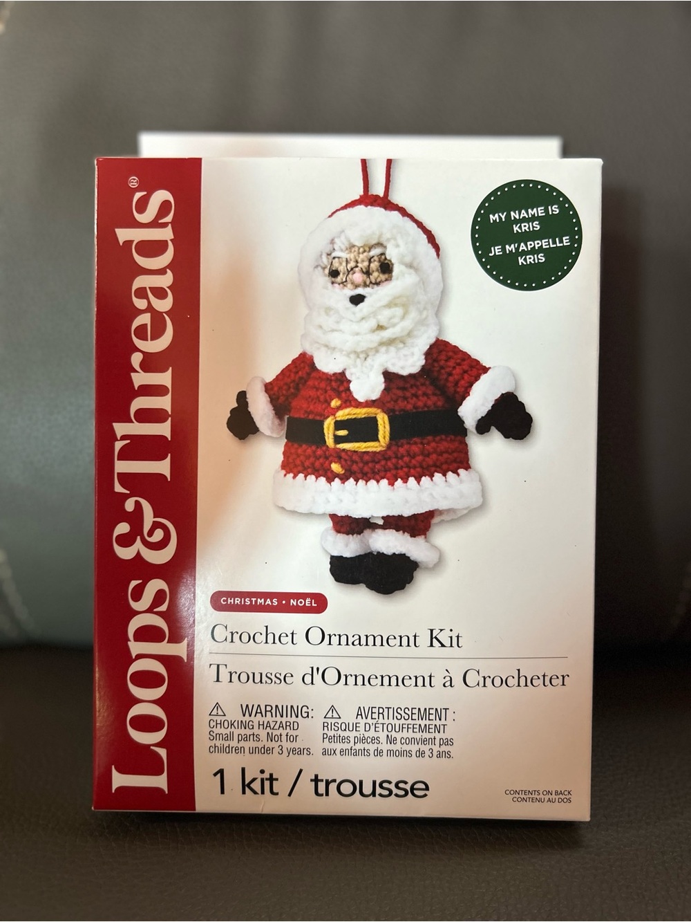 Loops & Threads Red Santa Crochet Ornament Kit #2